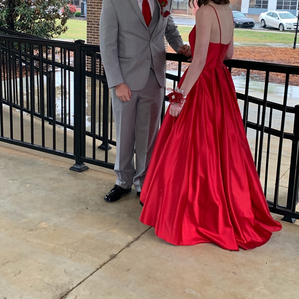 Red formal dress